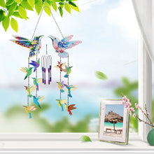 Load image into Gallery viewer, Rotate Wind Chime Theme 2D/Flat DIY Flying Bird Double-Sided Diamond Art Pendant