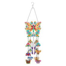 Load image into Gallery viewer, Rotate Wind Chime Theme 2D/Flat DIY Wreath Butterfly Double-Side Diamond Pendant