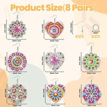 Load image into Gallery viewer, 8 Pairs Double Sided Diamond Painting DIY Earring Making Kit for Women Girls