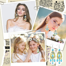 Load image into Gallery viewer, 10 Pairs Double Sided Diamond Painting Earrings Gift for Women Girls