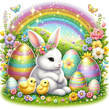 Load image into Gallery viewer, Easter Bunny 30*30CM(Canvas) Full Round Drill Diamond Painting