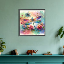 Load image into Gallery viewer, Flower Dragonfly 30*30CM(Canvas) Full Round Drill Diamond Painting