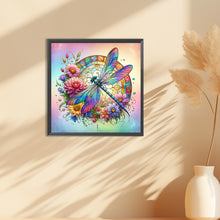 Load image into Gallery viewer, Flower Dragonfly 30*30CM(Canvas) Full Round Drill Diamond Painting