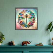 Load image into Gallery viewer, Flower Dragonfly 30*30CM(Canvas) Full Round Drill Diamond Painting