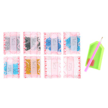 Load image into Gallery viewer, Pink Curtain Butterfly 30*30CM(Canvas) Partial Special Shaped Drill Diamond Painting