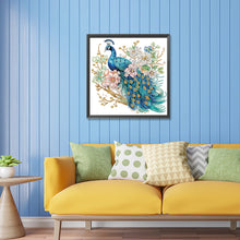 Load image into Gallery viewer, Flower Peacock 30*30CM(Canvas) Partial Special Shaped Drill Diamond Painting