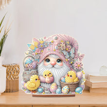 Load image into Gallery viewer, Acrylic Gnome Diamond Painting Art Tabletop Home Decoration (Egg Chick Gnome 3)