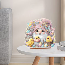 Load image into Gallery viewer, Acrylic Gnome Diamond Painting Art Tabletop Home Decoration (Egg Chick Gnome 3)