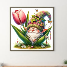 Load image into Gallery viewer, Gnome In Blooming Buds 30*30CM(Canvas) Full Round Drill Diamond Painting