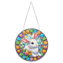 Load image into Gallery viewer, Sun Catcher 5D DIY Diamond Painting Dots Pendant for Office Decor (Egg Bunny)