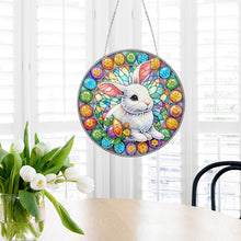 Load image into Gallery viewer, Sun Catcher 5D DIY Diamond Painting Dots Pendant for Office Decor (Egg Bunny)