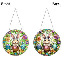 Load image into Gallery viewer, Sun Catcher 5D DIY Diamond Painting Dots Pendant for Office Decor (Flower Bunny)