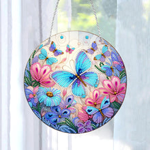 Load image into Gallery viewer, Sun Catcher 5D Diamond Painting Dots Pendant for Office Decor (Butterfly)