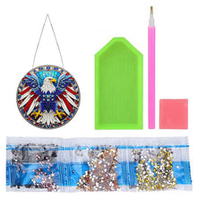 Load image into Gallery viewer, Sun Catcher Diamond Painting Dot Pendant for Office Decor (American Eagle)