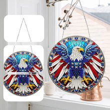 Load image into Gallery viewer, Sun Catcher Diamond Painting Dot Pendant for Office Decor (American Eagle)