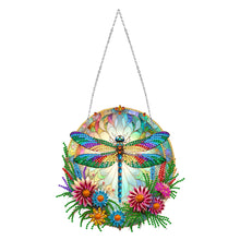 Load image into Gallery viewer, Sun Catcher Diamond Painting Dot Pendant for Office Decor (Dragonfly)