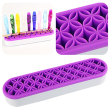 Load image into Gallery viewer, Diamond Painting Pen Holder Cosmetic Storage Box Desktop Brush Holder (Purple)