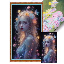 Load image into Gallery viewer, Yishu - Flower Girl - 40*70CM 11CT 3 Stamped Cross Stitch