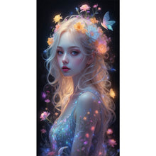 Load image into Gallery viewer, Yishu - Flower Girl - 40*70CM 11CT 3 Stamped Cross Stitch