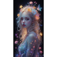 Load image into Gallery viewer, Yishu - Flower Girl - 40*70CM 11CT 3 Stamped Cross Stitch