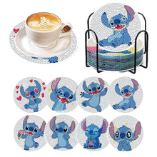 Load image into Gallery viewer, 8 Pcs Stitch Diamond Art Coasters With Holder Diamond Art Painting Coasters Kits