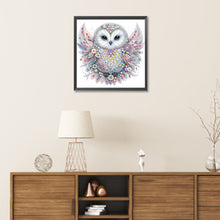 Load image into Gallery viewer, White-Headed Owl 30*30CM(Canvas) Partial Special Shaped Drill Diamond Painting