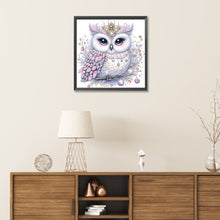 Load image into Gallery viewer, White-Headed Owl 30*30CM(Canvas) Partial Special Shaped Drill Diamond Painting