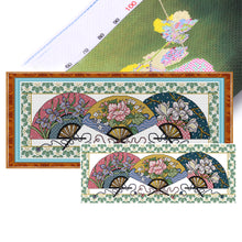 Load image into Gallery viewer, Joy Sunday - Three Fans - 75*31CM 14CT 2 Stamped Cross Stitch