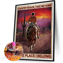 Load image into Gallery viewer, Poster-Cowboy Horse 30*40CM(Canvas) Full Round Drill Diamond Painting