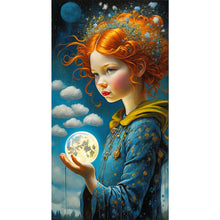 Load image into Gallery viewer, Yishu - Cloud Girl - 40*75CM 11CT 3 Stamped Cross Stitch