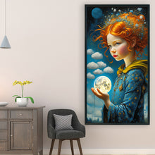 Load image into Gallery viewer, Yishu - Cloud Girl - 40*75CM 11CT 3 Stamped Cross Stitch