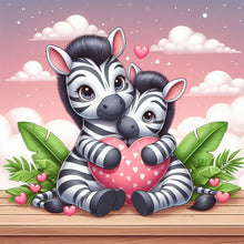 Load image into Gallery viewer, Zebra 30*30CM(Canvas) Full Round Drill Diamond Painting