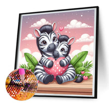 Load image into Gallery viewer, Zebra 30*30CM(Canvas) Full Round Drill Diamond Painting