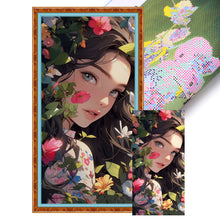Load image into Gallery viewer, Huancan - Flower Girl - 40*80CM 11CT 3 Stamped Cross Stitch