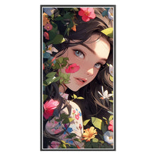Load image into Gallery viewer, Huancan - Flower Girl - 40*80CM 11CT 3 Stamped Cross Stitch
