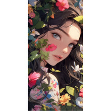 Load image into Gallery viewer, Huancan - Flower Girl - 40*80CM 11CT 3 Stamped Cross Stitch