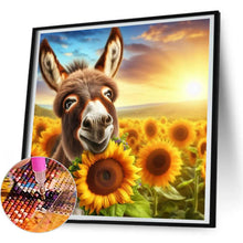 Load image into Gallery viewer, Donkey And Sunflower 30*30CM(Canvas) Full Round Drill Diamond Painting