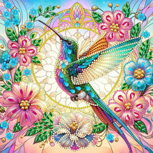 Load image into Gallery viewer, Flower Hummingbird 30*30CM(Canvas) Partial Special Shaped Drill Diamond Painting