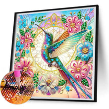 Load image into Gallery viewer, Flower Hummingbird 30*30CM(Canvas) Partial Special Shaped Drill Diamond Painting