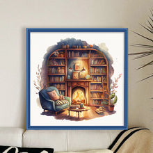 Load image into Gallery viewer, Yishu - Study Scene - 50*50CM 11CT 3 Stamped Cross Stitch