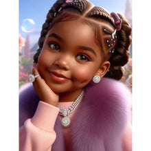 Load image into Gallery viewer, Black Girl 30*40CM(Canvas) Full Round Drill Diamond Painting
