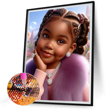 Load image into Gallery viewer, Black Girl 30*40CM(Canvas) Full Round Drill Diamond Painting
