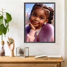 Load image into Gallery viewer, Black Girl 30*40CM(Canvas) Full Round Drill Diamond Painting