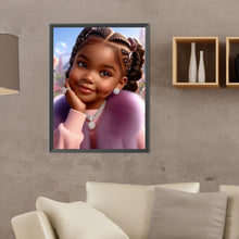 Load image into Gallery viewer, Black Girl 30*40CM(Canvas) Full Round Drill Diamond Painting