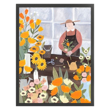 Load image into Gallery viewer, Huancan - A Small Flower Shop - 45*60CM 11CT 3 Stamped Cross Stitch