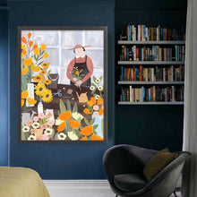 Load image into Gallery viewer, Huancan - A Small Flower Shop - 45*60CM 11CT 3 Stamped Cross Stitch