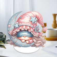 Load image into Gallery viewer, Special Shape Gnome Desktop Diamond Art Kits for Adults Beginner (Gnome on Moon)