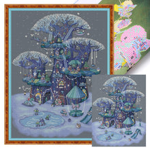 Load image into Gallery viewer, Huancan - Animals In The Treehouse - 40*55CM 14CT 2 Stamped Cross Stitch