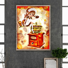 Load image into Gallery viewer, Cooking Girl 30*40CM(Canvas) Full Round Drill Diamond Painting