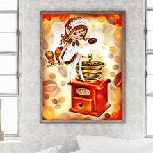 Load image into Gallery viewer, Cooking Girl 30*40CM(Canvas) Full Round Drill Diamond Painting